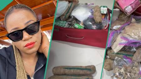 "African food is the best": Dubai-based lady packs foodstuffs from Nigeria with big box in video