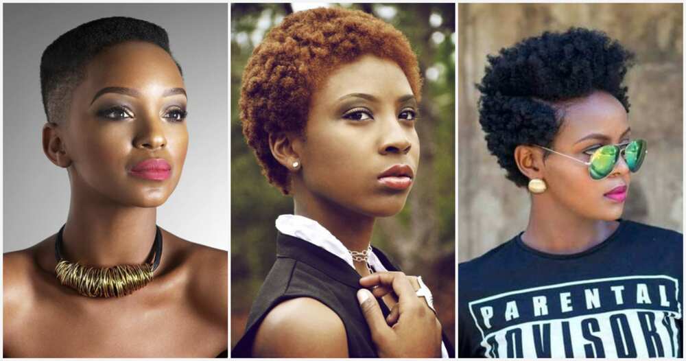 Very short natural hairstyles for real fashionistas 