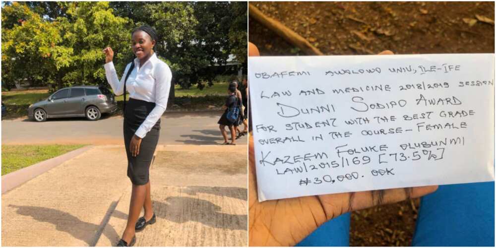Overall best female law student celebrated, gets N30k as reward for her amazing achievement