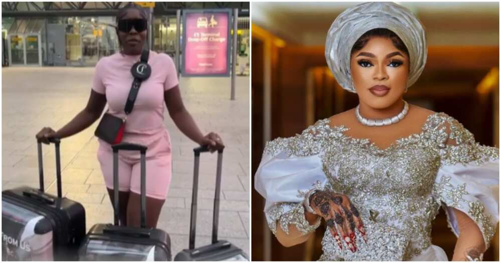 Nigerians crossdresser Bobrisky and hairstylist