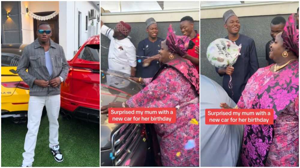 Birthday gift idea/Man got car for mum. Birthday gift idea/Man got car for mum.