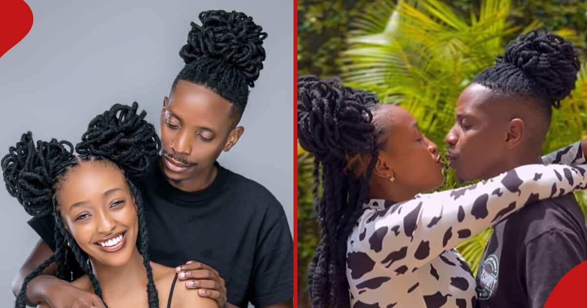 See how popular Kenyan couples Zric Omondi and Lynne rock stunning matching dreadlocks