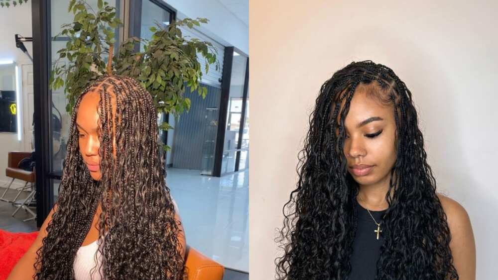pictures of knotless braids hairstyles