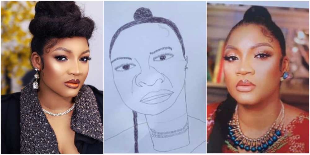 You’ll be Locked Down: Omotola Jalade Blows Hot as Nigerian Artist Draws Her Portrait, Stirs Massive Reactions