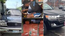 "Na lie I no believe": Nigerian man upgrades Land Cruiser 2000 to 2020 model, shows off cool interior