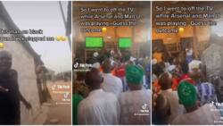 “You’re Lucky”: Drama as Nigerian Lady Switches off TVs During ARS vs Man UTD Match at a Viewing Centre