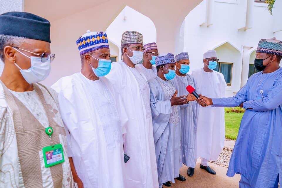 Shugaba Muhammadu Buhari ya gana da gwamnonin Arewacin Najeriya Shugaba Muhammadu Buhari ya gana da gwamnonin Arewacin Najeriya