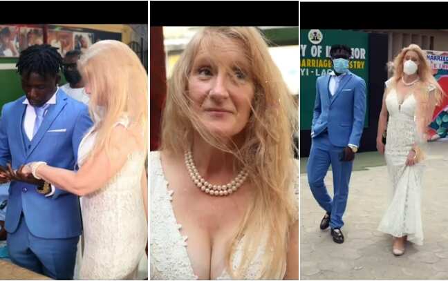 Nigerian man gets married to his Oyinbo sweetheart at Ikoyi Registry in Lagos