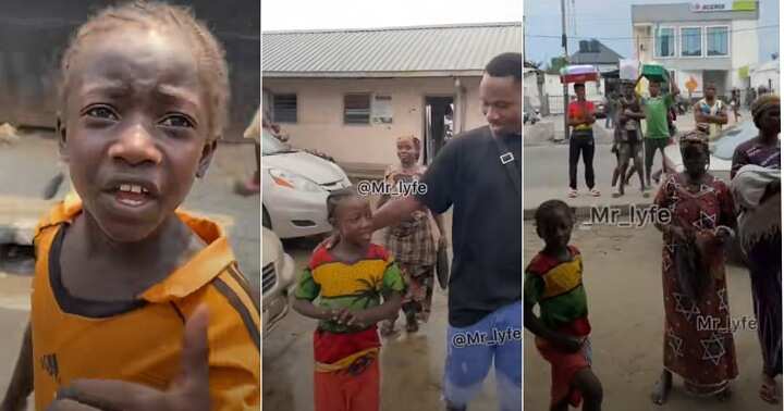 Little girl receives cash gift