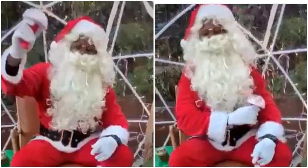 Photos of Nigerian Santa Claus.