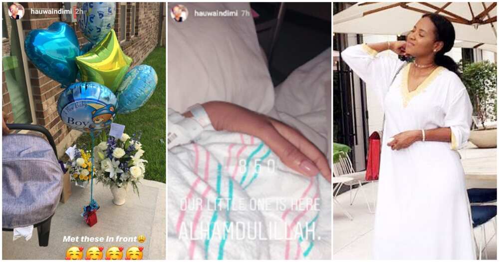 Billionaire daughter Hauwa Indimi and husband welcome a baby boy