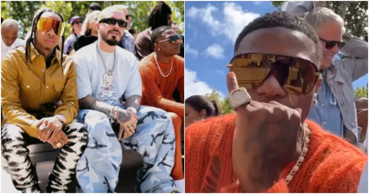 Nigerians hail Wizkid as he links up with Tyga and J Balvin at Paris Fashion Week