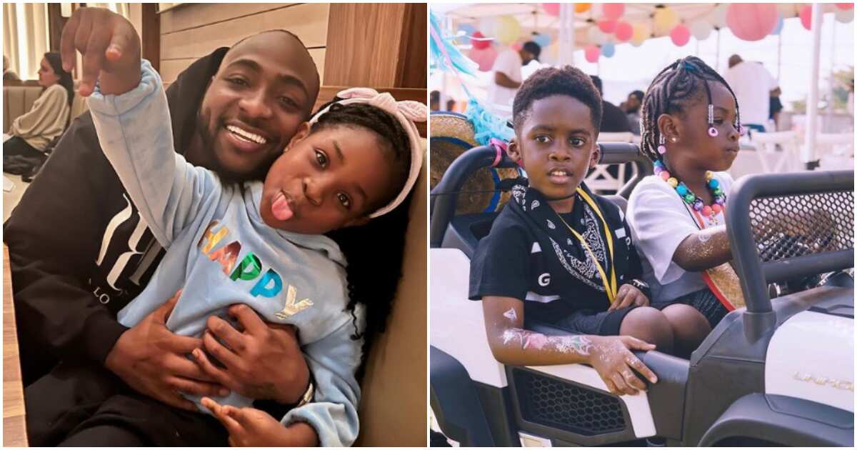 OBO baddest: Davido laughs happily as Imade and her bestie Jam Jam hail him in adorable video