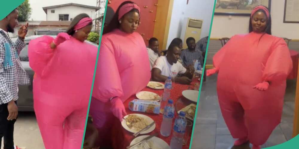 Lady Wears Balloon Outfit for her Birthday, has Dinner with Friends, Makes  Them Laugh 