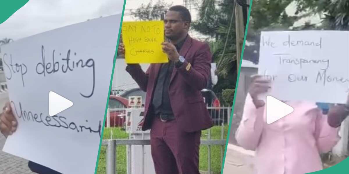 Angry Nigerians hit the street to protest excessive charges by banks