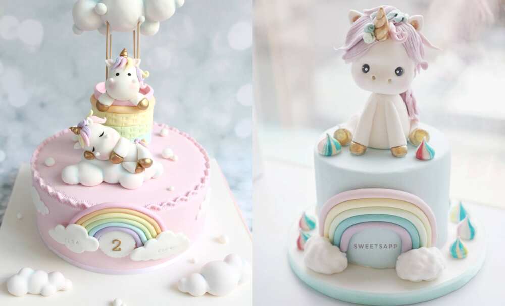 Unicorn baby shower cake