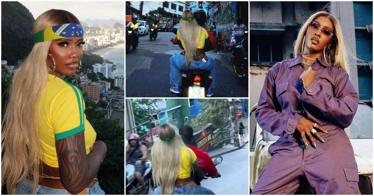 “Dê o privilégio aos pilotos de Okada”: Tiwa Savage visita as trincheiras do Brasil de bicicleta e o vídeo provoca reações