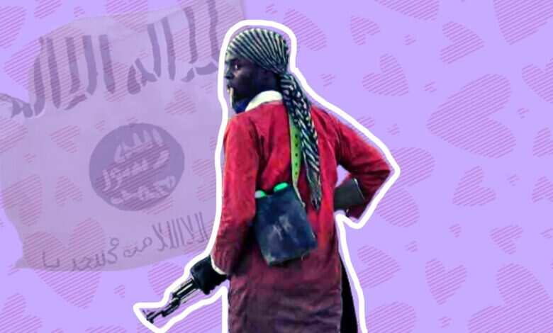 Hoton 'Dan ta'addan Boko Haram/ISWAP dauke da bindiga