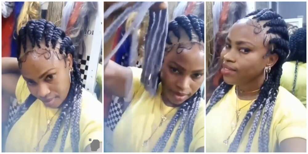 Video Of Lady Showing Off Her Interesting Braided Wig Leaves Internet Peeps  Amused