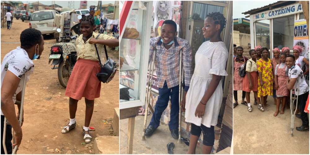 So kind: Physically challenged Nigerian man hailed on social media for enrolling schoolgirl in catering school