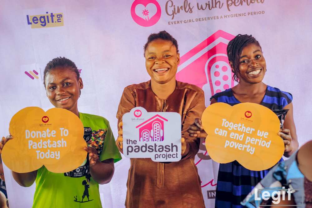 Makoko, women, girls, beneficiaries, pad, menstrual hygiene Makoko, women, girls, beneficiaries, pad, menstrual hygiene