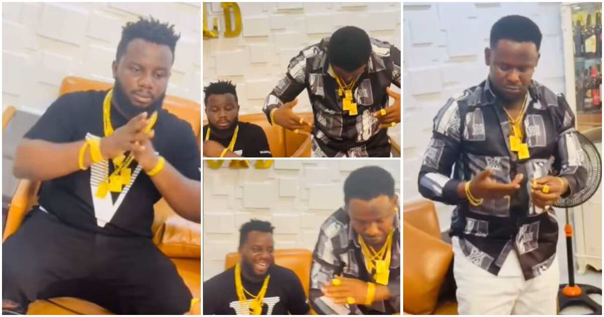 WATCH: Viral video of Sabinus and Zubby Micheal hanging out and flaunt their gold chains trends