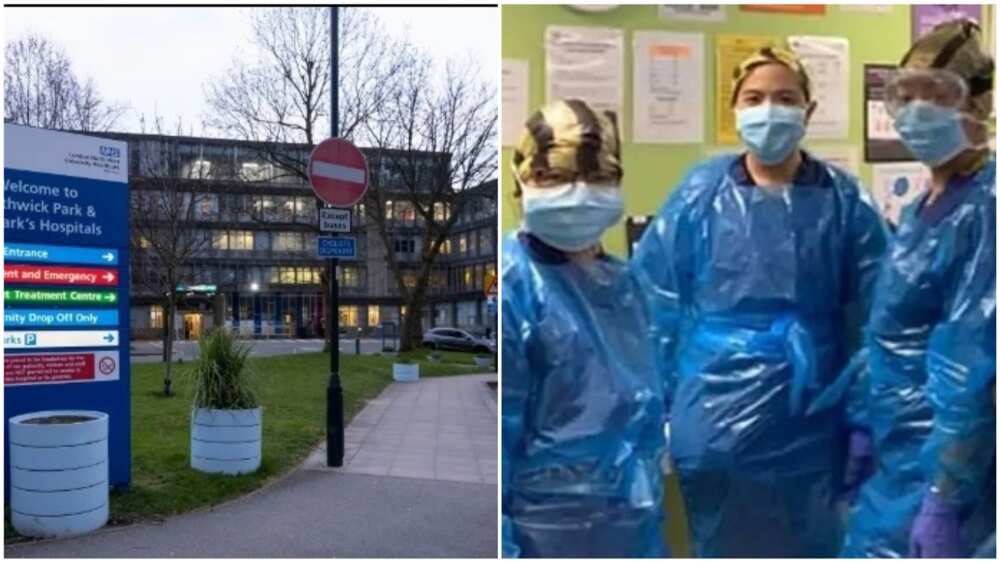 A collage of the nurses and the hospital they were at. Photo source: Sun UK