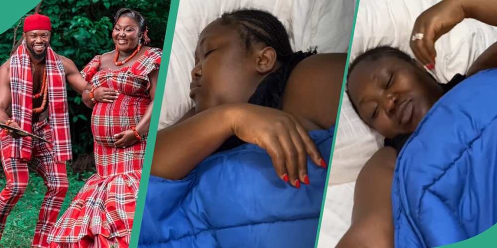 Stan Nze and wife blessing, Stan Nze captures wife snoring, Stan Nze's wife snores in her sleep