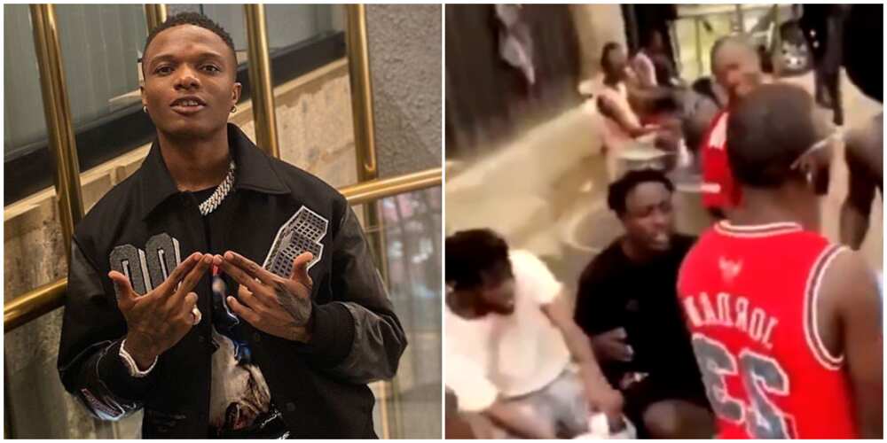 Group of young men spotted singing and dancing to Wizkid's Ginger song