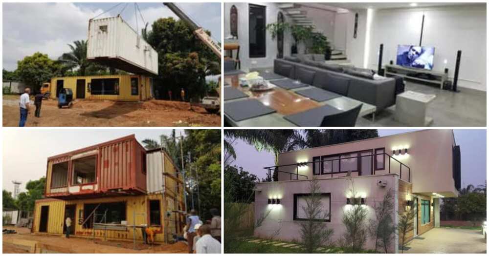 Two bedroom duplex built with containers, Abuja house built with containers