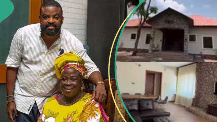 "Peace of mind": Kunle Afolayan builds new house for his 81-year-old mum, interior stuns many