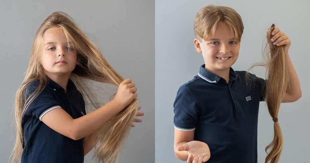Hearts melt as 9-year old boy donates his hair to children with cancer