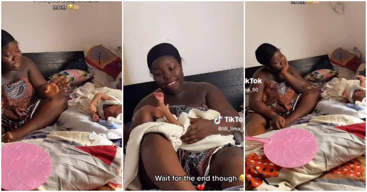 First-time mum frusrated as her newborn wouldn't stop crying, video goes viral