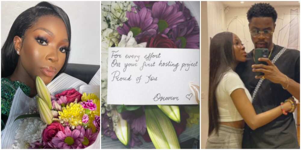 It Will End in Marriage: Fans React As BBNaija’s Vee Flaunts Beautiful Flowers and Cute Note From Neo