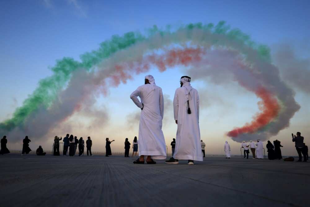 The Dubai Airshow is taking place on the site of the city's planned new airport