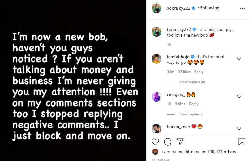 Screenshot of Bobrisky's post.