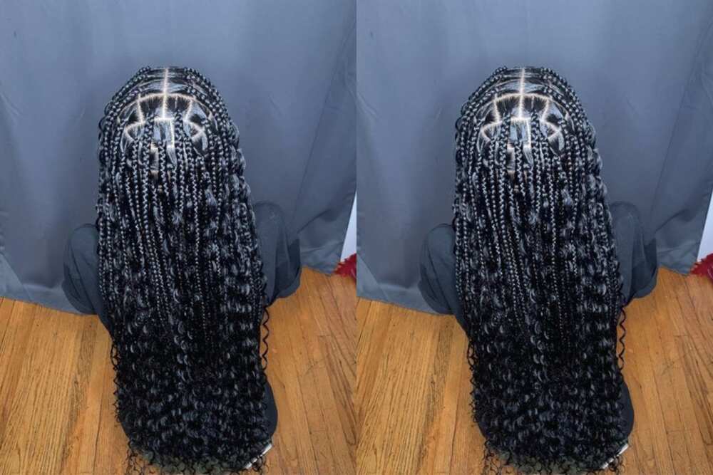 Medium Knotless Goddess Box Braids