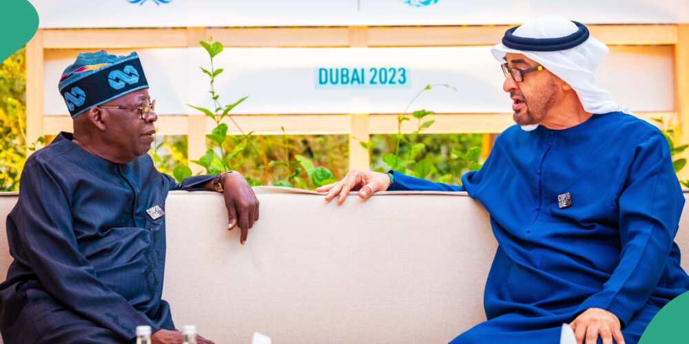 Bola Tinubu, President of the UAE, Sheikh Mohammed bin Zayed Al Nahyan, Dubai, COP28 Summit
