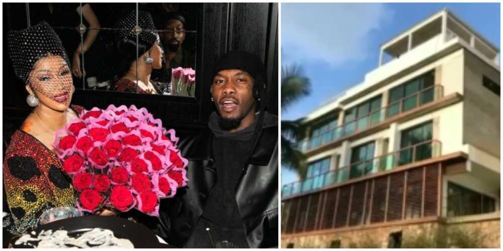 Photos of Cardi B, Offset and the house gift. Photos of Cardi B, Offset and the house gift.