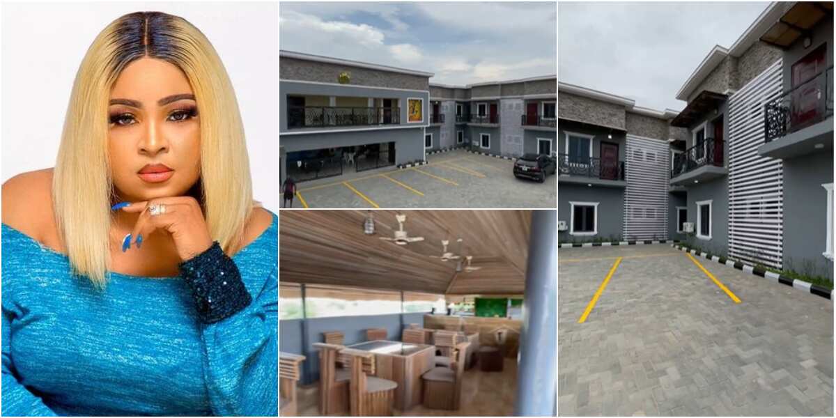 Actress Bimbo Afolayan shares video as she opens first branch of multimillion naira hotel