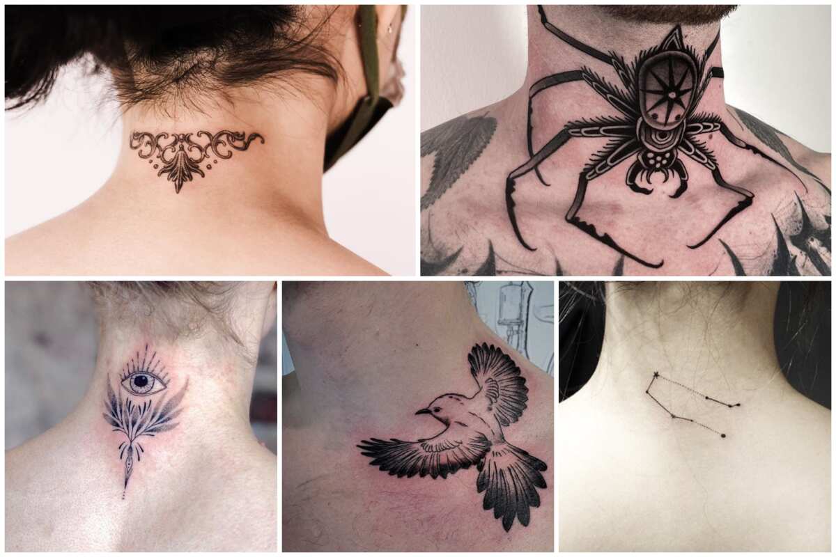 Tattoos By MaxE - Back of the neck, cross with wings tattoo ! | Facebook
