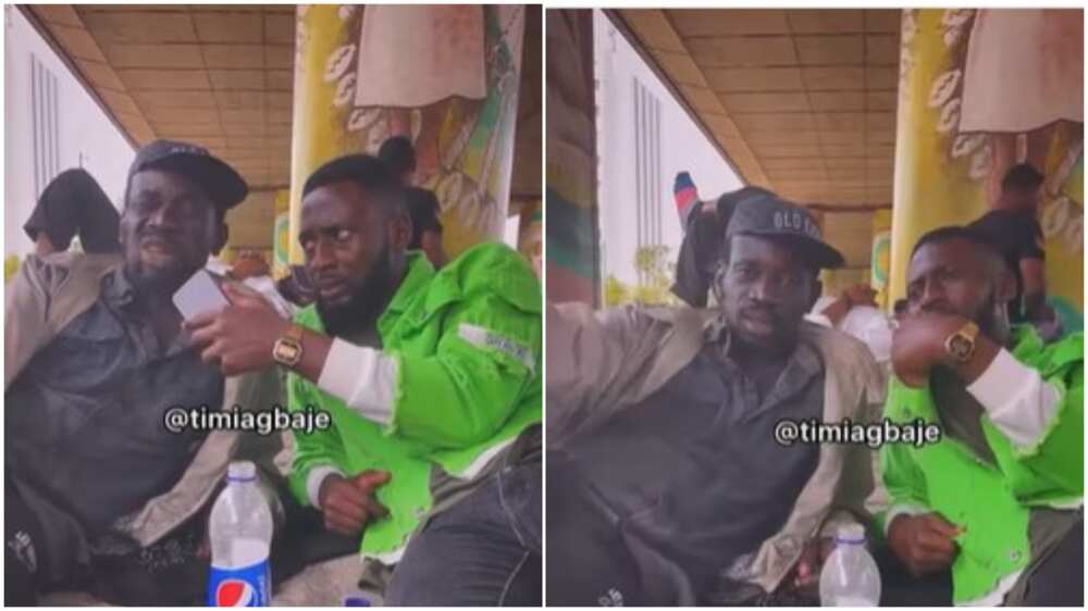 Man living under bridge in Lagos