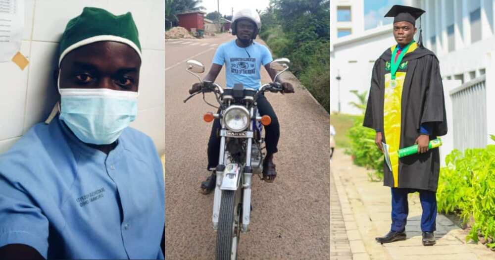 Wonder Jodocus: Meet the Ghanaian nurse with a degree working as okada driver