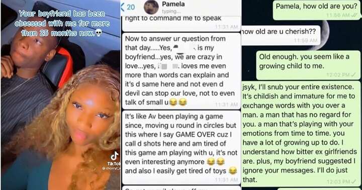 Lady leaks chats with boyfriend's ex