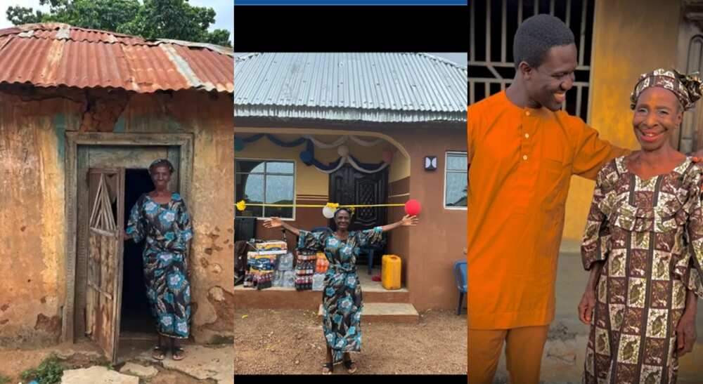 Photos of Mama Shifau who got a new house.