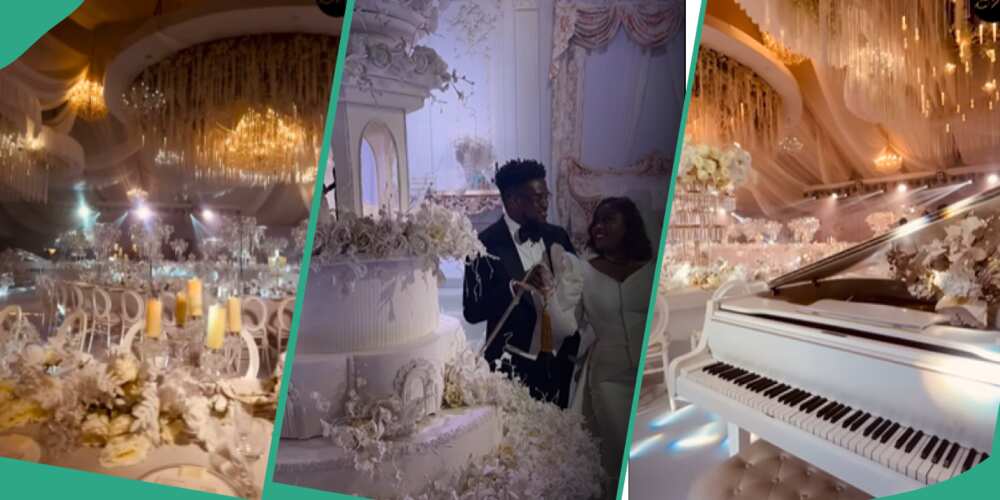 Veekee James' wedding reception decor and cake trends.