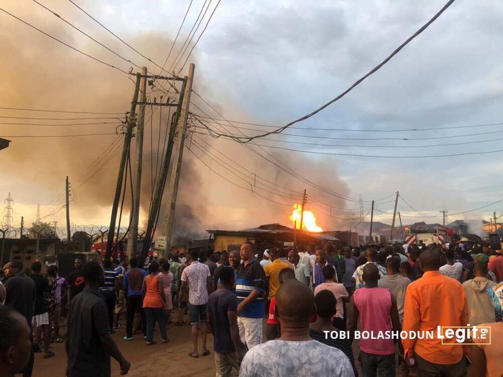 BREAKING: Gas station on fire in Lagos