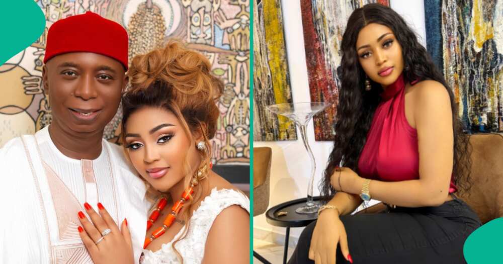 Regina Daniels and her husband Ned Nwoko look lovely as they pose for the camera