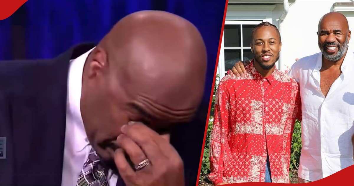 See how US TV host Steve Harvey's stepchildren moved him to tears (video)