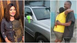 Nigerian man throws wife off balance, wakes her up with music, gift of Highlander car on her birthday in video